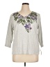 Karen Scott Gray Pullover Sweater Size 1X - photo 1