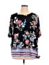 Rafaella Black Short Sleeve Blouse Size 1X - photo 1