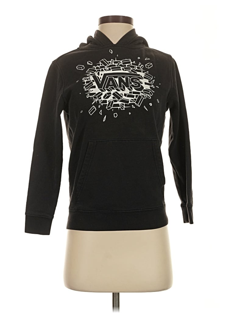 Pre-owned Vans Pullover Hoodie In Black