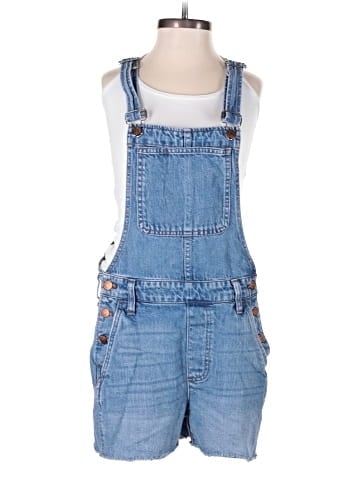 Madewell Adirondack Short Overalls in Dawkins Wash (view 1)