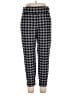 SOHO Apparel Ltd Checkered-gingham Black Casual Pants Size 1X - photo 1