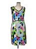 Nine West 100% Polyester Graphic Gray Cocktail Dress Size 12 - photo 1