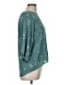 Papermoon Teal 3/4 Sleeve Blouse Size M - photo 4