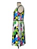 Nine West 100% Polyester Graphic Gray Cocktail Dress Size 12 - photo 5
