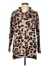 Calvin Klein 100% Acrylic Animal Print Tan Pullover Sweater Size L - photo 1