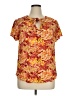 Torrid 100% Rayon Orange Short Sleeve Blouse Size 1X Plus (1) - photo 1