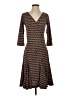 Isabella Bird 100% Polyester Houndstooth Brown Casual Dress Size XS - photo 1
