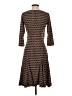 Isabella Bird 100% Polyester Houndstooth Brown Casual Dress Size XS - photo 2