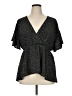 Shein Curve 100% Polyester Black Short Sleeve Blouse Size 1X - photo 1