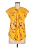 Wishful Park Yellow Short Sleeve Blouse Size M - photo 1