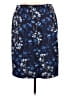 Roz & Ali Print Blue Casual Skirt Size 1X - photo 2