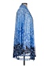 Susan Graver Animal Print Marled Blue Kimono Size L - photo 4