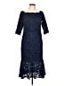 Alex Evenings 100% Polyester Blue Cocktail Dress Size 10 - photo 1
