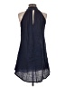 Unbranded Solid Blue Casual Dress Size S - photo 2