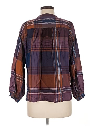 Madewell Plaid Peasant Top (view 2)
