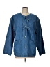 Assorted Brands Solid Blue Denim Jacket Size L - photo 1
