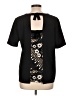 Ann Taylor Factory Black Short Sleeve Top Size L - photo 2