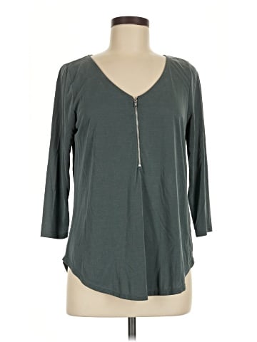Green Envelope 3/4 Sleeve Top (view 1)