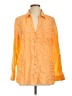 Sigrid Olsen 100% Linen Color Block Orange 3/4 Sleeve Blouse Size L - photo 1