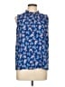 Cooper & Ella 100% Polyester Blue Sleeveless Blouse Size Lg (3) - photo 1