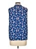 Cooper & Ella 100% Polyester Blue Sleeveless Blouse Size Lg (3) - photo 2