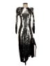 Zara Basic Metallic Silver Cocktail Dress Size S - photo 1