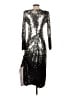 Zara Basic Metallic Silver Cocktail Dress Size S - photo 2