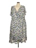 Torrid 100% Rayon Floral Gray Casual Dress Size 5X Plus (5) - photo 1