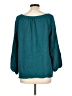 Three Dots 100% Cotton Teal 3/4 Sleeve Blouse Size L - photo 2