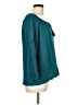 Three Dots 100% Cotton Teal 3/4 Sleeve Blouse Size L - photo 4