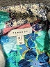 Topshop 100% Polyester Tropical Blue Short Sleeve Blouse Size 4 - photo 7