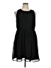 A New Day 100% Polyester Polka Dots Black Casual Dress Size XL - photo 1