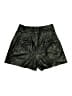 Express 100% Polyester Metallic Black Faux Leather Shorts Size 0 - photo 2