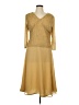 Chadwicks 100% Polyester Gold Cocktail Dress Size 12 - photo 1