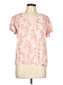Caslon 100% Rayon Pink Short Sleeve Blouse Size L - photo 1