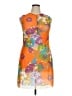 Wray Print Orange Cocktail Dress Size 1X - photo 1