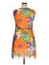 Wray Print Orange Cocktail Dress Size 1X - photo 2