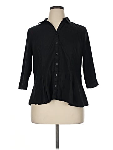Dana Buchman 3/4 Sleeve Button-Down Shirt (view 1)
