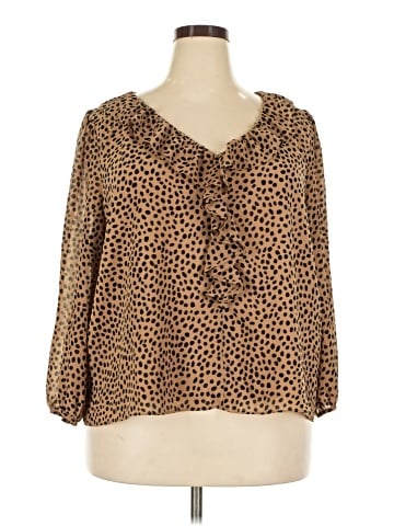 J.Crew Factory Store 3/4 Sleeve Blouse (view 1)
