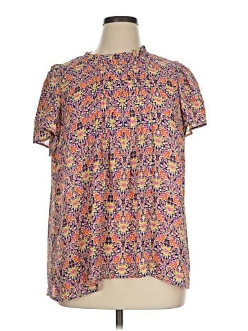Rose + Olive Short Sleeve Blouse (view 1)