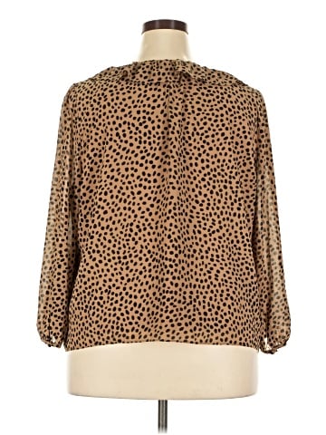 J.Crew Factory Store 3/4 Sleeve Blouse (view 2)