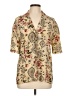 Tess Paisley Tan Short Sleeve Blouse Size 10 - photo 1