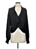 Aqua 100% Polyester Black Long Sleeve Blouse Size S - photo 1