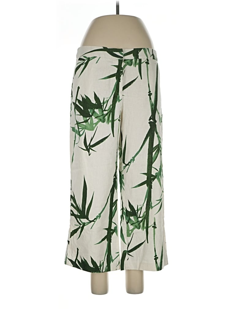 Pre-owned Carolina Belle Linen Pants In Green