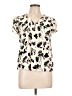 Unbranded 100% Rayon Ivory Short Sleeve Blouse Size L (estimated) - photo 1