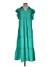 Umgee 100% Polyester Solid Green Casual Dress Size S - photo 1