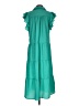 Umgee 100% Polyester Solid Green Casual Dress Size S - photo 2