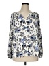 Lane Bryant Silver Long Sleeve Blouse Size 14 - 16 Plus - photo 1