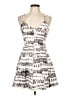 Parker Graphic Silver Cocktail Dress Size L - photo 1