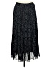 Uniqlo 100% Polyester Black Casual Skirt Size M - photo 2